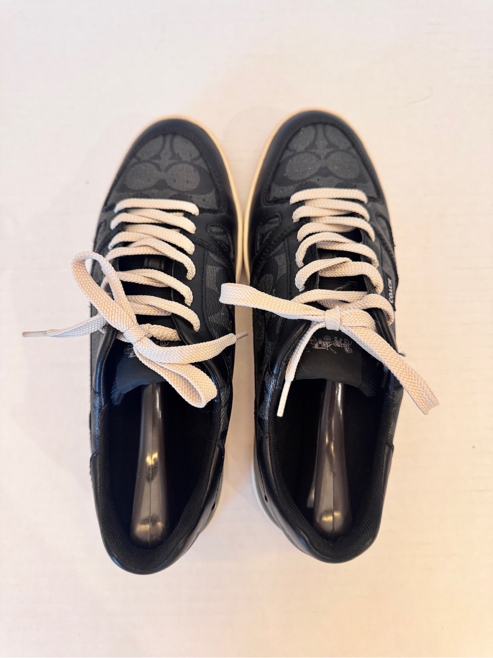 Coach Clip Court Sneaker Signature Black Monogram Print Men's Size 9D C8965 - Picture 10 of 15
